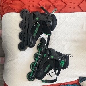 Kids Inline Skates - Black and Green